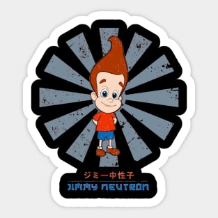 Jimmy Neutron Retro Japanese Sticker